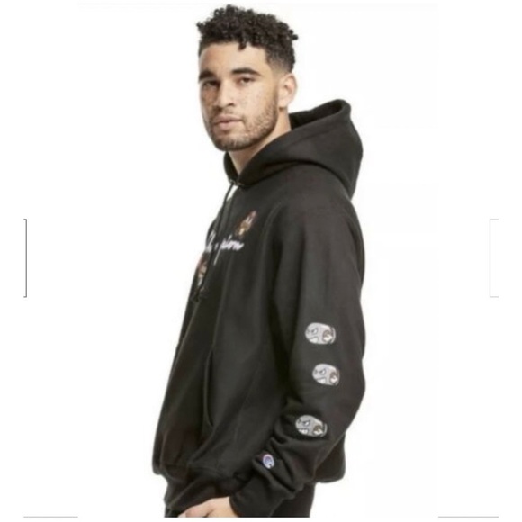 Champion x Super Mario Bros Black Reverse Weave Hoodie - Picture 3 of 10